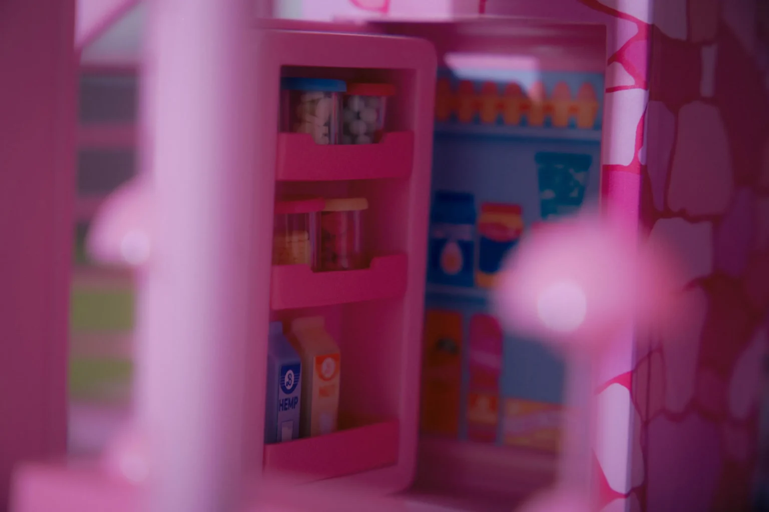 Frigorífico de Barbie's Dreamhouse en impresión 3D.