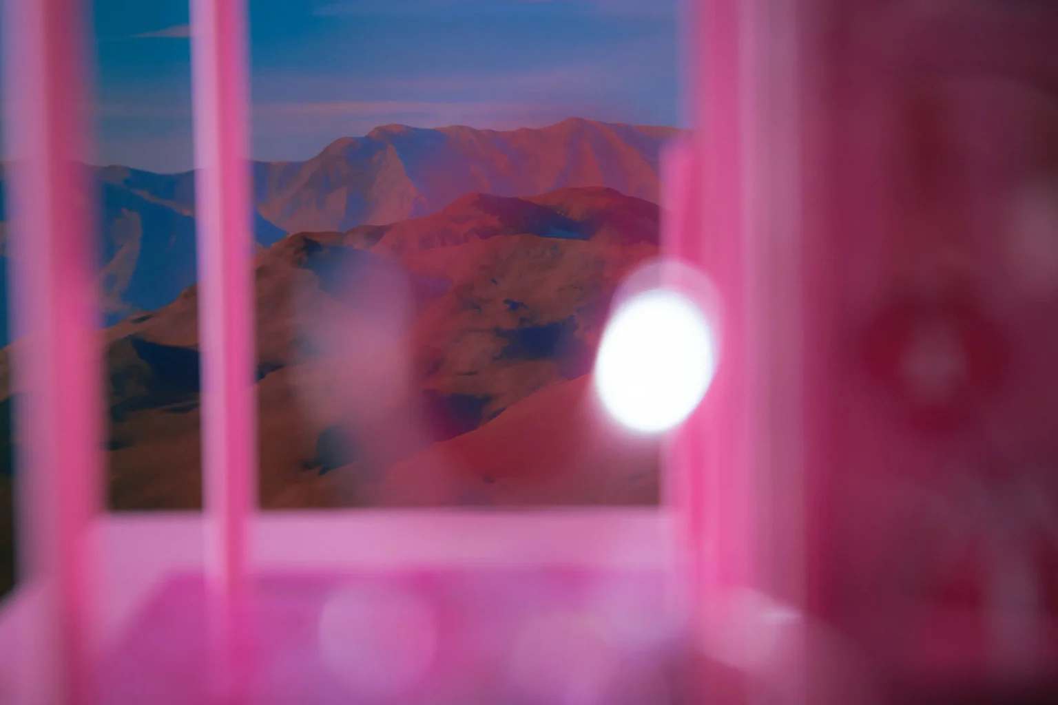 Paisaje visto desde Barbie's Dreamhouse en impresión 3D.